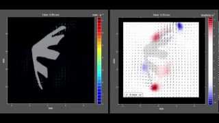 Fluid flow field and the vorticity field of a suboptimal Medusoid design (nbt.2269-S9)