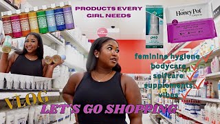 VLOG | LETS GO SHOPPING FOR FEMININE HYGIENE PRODUCTS | BODYCARE, SELFCARE, VIBES | EVERY GIRL NEEDS