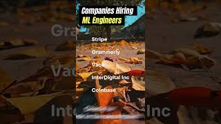 Top 5 Companies Hiring ML Engineers NOW! Click to Level Up Your Career! Check the description below.