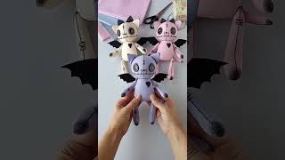 Handmade Pastel Goth Cats 🖤 #smallbusiness #artdolls