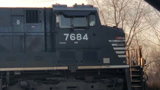 Chasing a Norfolksouthern Grain train from Somerville to Camden with friendly Engineer and conductor