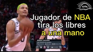 Jugador de la NBA tira los tiros libres a una mano!