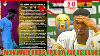 Apology 😭Mohammed Kudus begs Ghanaians to forgive Black Stars for poor performance 😭