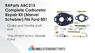 Complete Carburetor Carb Repair Kit w/ TSX33 TSX420 Fits Ford Tractor 2N 8N 9N