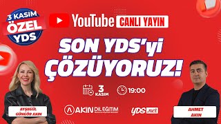 Akın Dil Eğitim Canlı Yayın - Son YDS'yi Çözüyoruz.