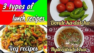 3 types of lunch for recipes | daily lunch recipe |#cooking #lunch#viral#video#recipe