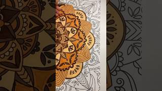 Brown mandala #fyp #art #shorts #mandala #colors #satisfying #mandalaart #artist #viral