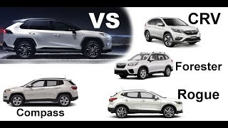 2019 RAV4 VS THE COMPETITION | ROGUE, FORESTER, CRV, COMPASS | SIDE BY SIDE TEST DRIVE & COMPARISON