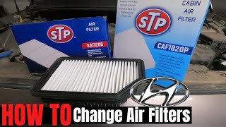 2014 HYUNDAI ACCENT CABIN FILTER & ENGINE AIR FILTER CHANGE| How-To replace your Accents Filters