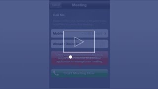 How to Start a Meeting with MobileMeet CallMe  from InterCall