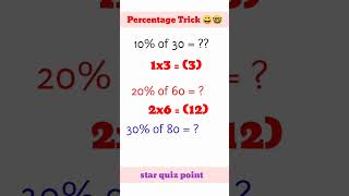 Percentage Trick ? #percentage #Trick #mathtricks #shorts