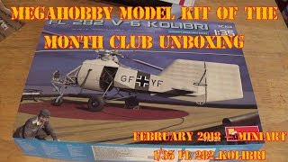 MegaHobby Model Kit of the Month Club Unboxing - February 2018 - 1/35 MiniArt FL 282 Kolibri