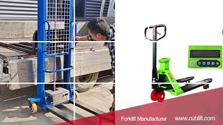 2 ton pallet jack ｜hand stacker truck with crane｜（CUBLiFT Pallet Truck manufacturer 2020）