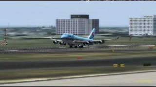 [FS2004] Landing at narita B747-400