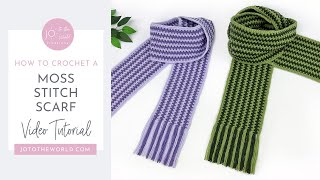 Moss Stitch Scarf - Quick & Easy Crochet Scarf Pattern for Women or Men