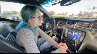 Girlfriend Drives Mustang Shelby GT500 On BeadLocks // She Panics And Gets Honked At!! GF vs GT500