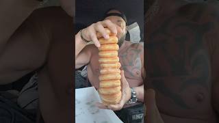 DOZEN DONUT TRICK #food #tricks #shorts