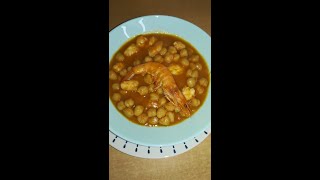 Potaje de garbanzos con langostino