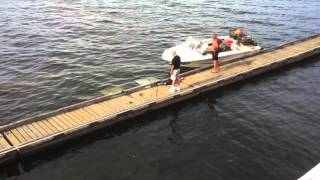 Man Accidently  Sinks Truck at Boat Ramp