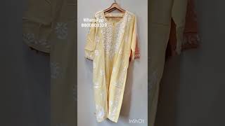 Lucknow chikankari Reyon kurti#youtubeshorts #shorts #trending #summercool#cotton #chikankari