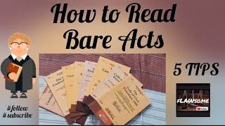 5 Tips | How to Read Bare Acts🤔