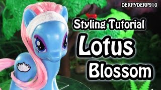 My Little Pony: Lotus Blossom Hair Styling Tutorial How To (Spa Pony Mania!!) MLP Toy DIY