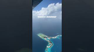 Maldives or Lakshadweep? Nature is love ❤️#maldives #lakshadweep #nature #sea #beautiful #seaplane