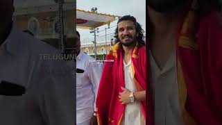 Telugu Cinema Actor Nikhil Tirumala Temple Visit