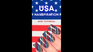 American Flag Nail Art 💅 | Stars and Stripes Nails #shorts