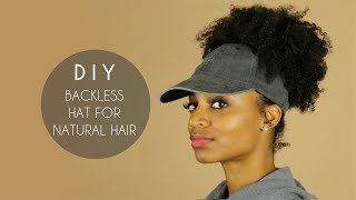 DIY Backless Satin-Lined Hat for Natural Hair