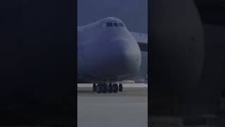 C-5 Super Galaxy's Elegant Walk After Touchdown #military #militaryaircraft #shorts