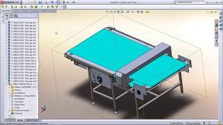 Create Conveyor Belt from Sketch of Rolls Assembly in SolidWorks