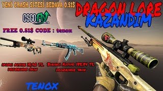 CS GO CRASH SITE FREE 0.51$ / $0.03 in 3 minutes // CSGO NEW SİTE CRASH VE DEPOSİTSİZ SİTE ÇEKİLİŞLİ