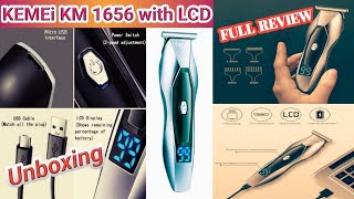 LCD Hair Trimmer || Kemei KM 1656 || Hair Cutter with LCD