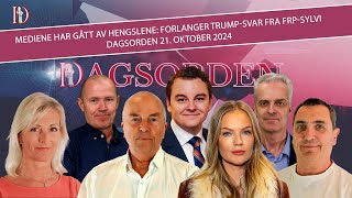 Mediene har gått av hengslene: Forlanger Trump-svar fra FrP-Sylvi | Dagsorden 21. oktober 2024