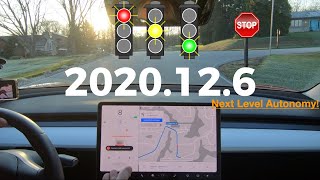 *NEXT LEVEL AUTONOMY* Tesla Software Update 2020.12.6 Traffic Light and Stop Sign Control