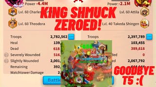 Getting Zeroed - Goodbye T5  - Rise Of Kingdoms