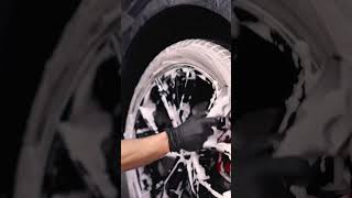 Satisfying Car Tire Cleaning #carcare #satisfyingvideo #cleancar #carlover