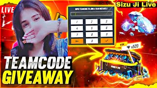 FREE FIRE LIVE GIVEAWAY TEAM CODE || FF LIVE REDEEM CODE GIVEAWAY || FFLIVE #freefirelive #fflive