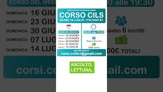 Corsi Online preparazione esame CILS B1 18 LUGLIO 2024 🇮🇹  -  Cittadinanza Italiana  #cilsb1 #cils