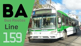 Bus Line Explorer: 159 R1 - CORREO CENTRAL to CRUCE VARELA | Dash Cam POV Series #BABusRoutes