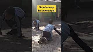 variasi gerakan bertumpu dan keseimbangan, berjalan jongkok #shorts #pjok #olahraga #gpjokbelajar