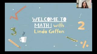 Geffen MATH 1 Curriculum Night Video 23 24