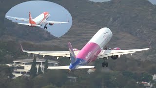 Sound TakeOff Airport Madeira 2024 - Windy AirBus A321-271NX Wizzair & AirBus A320 EasyJet