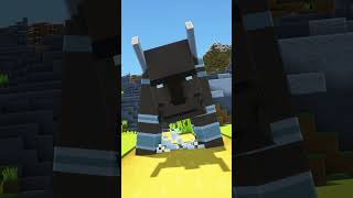 Minecraft But The Iron Golem Stops Pillager Raid #shorts