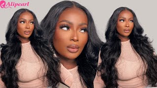 THE BEST BODY WAVE 13x6 FRONTAL WIG INSTALL | LAYERS + VOLUMINOUS CURLS| ALIPEARL HAIR