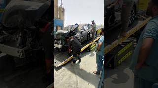 how to unload an accidental and non drivable car #youtube #youtubeshorts #ytshorts