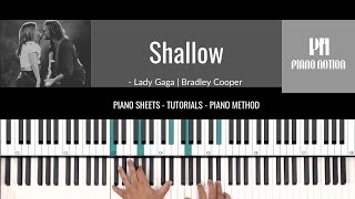 Shallow - Звезда родилась - Леди Гага - Брэдли Купер (партитура для фортепиано - Фортепианное соло)