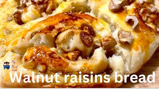 Easy & delicious walnut raisins bread from scratch