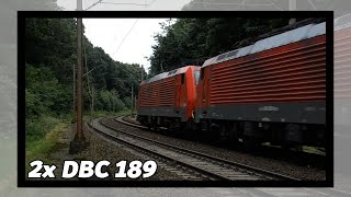 Double traction DBC BR 189 with heavy ore train!